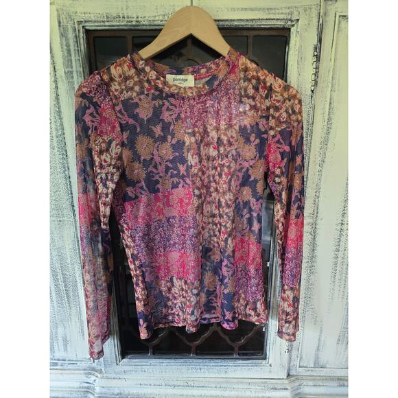 NWT Anthropologie Porridge Floral Mock-Neck Top - Medium - Picture 3 of 3